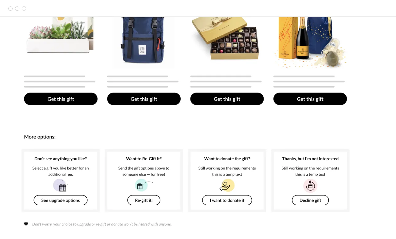 There are many options for recipients with egifts.